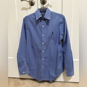 Men’s Striped Polo Button Down Shirt